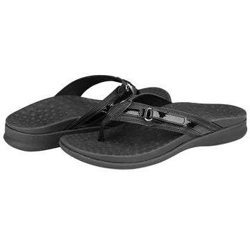 Footminders SEYMOUR Women's Orthotic Sandals - Orthopedic Arch Support Flip-Flops - Relieve Foot Pain Due to Flat Feet and Plantar Fasciitis