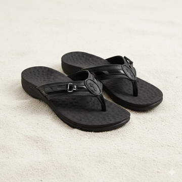 Footminders SEYMOUR Women's Orthotic Sandals - Orthopedic Arch Support Flip-Flops - Relieve Foot Pain Due to Flat Feet and Plantar Fasciitis