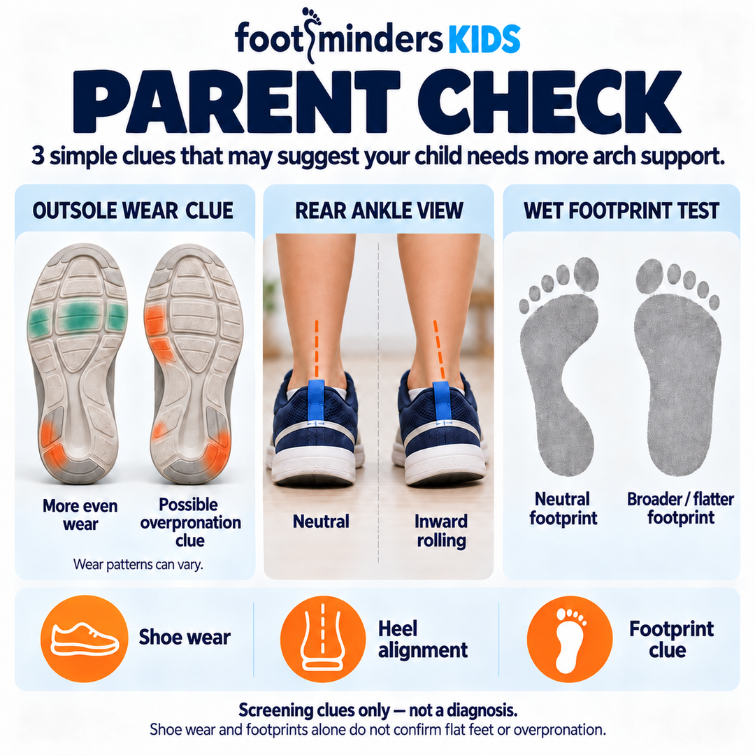 Kids Orthotic Insoles for Arch Support and Growing Feet - Footminders KIDS