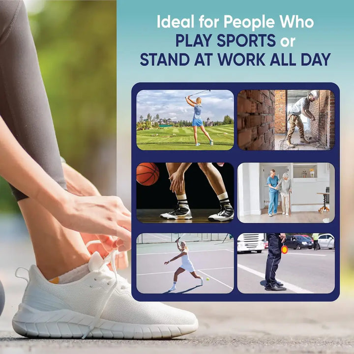 Footminders COMFORT arch support insoles for people who stand or walk all day