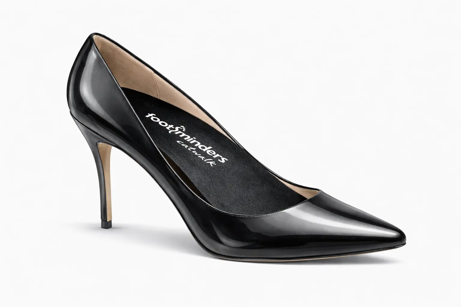 Footminders Catwalk shown inside high heel styles to illustrate fit and compatibility