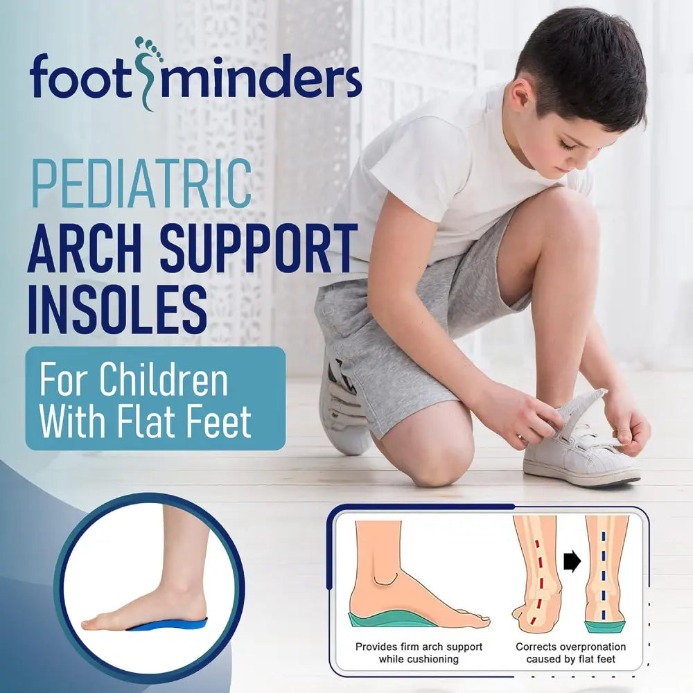 Footminders pediatric arch support inoles for children with flat feet