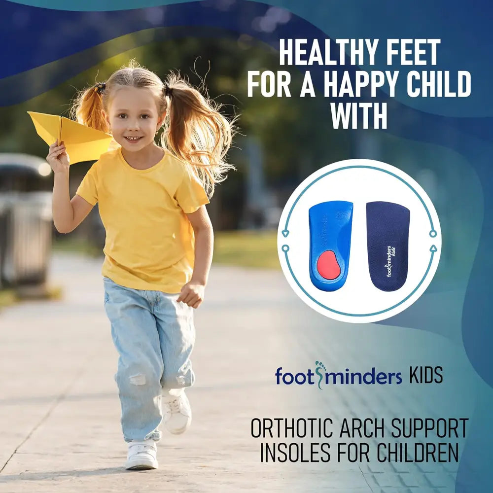Arch Support Shoe Inserts for Children with Flat Feet - Footminders KIDS Orthotic Insoles