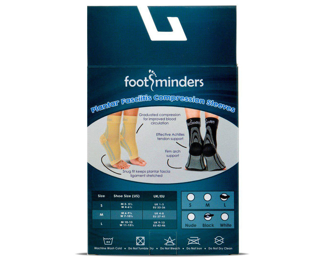 Footminders Plantar Fasciitis Compression Socks/Sleeves (Pair) - Relieve foot and heel pain due to flat feet or heel Spurs - Footminders Inc.