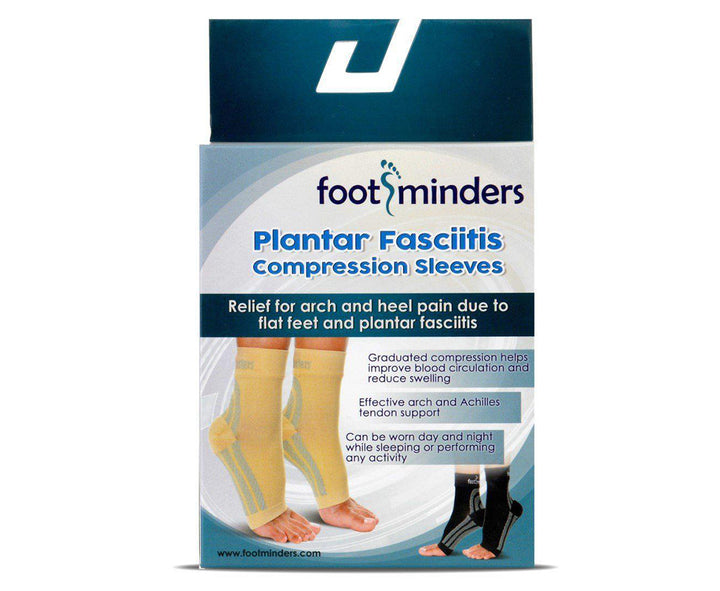 Footminders Plantar Fasciitis Compression Socks/Sleeves (Pair) - Relieve foot and heel pain due to flat feet or heel Spurs - Footminders Inc.