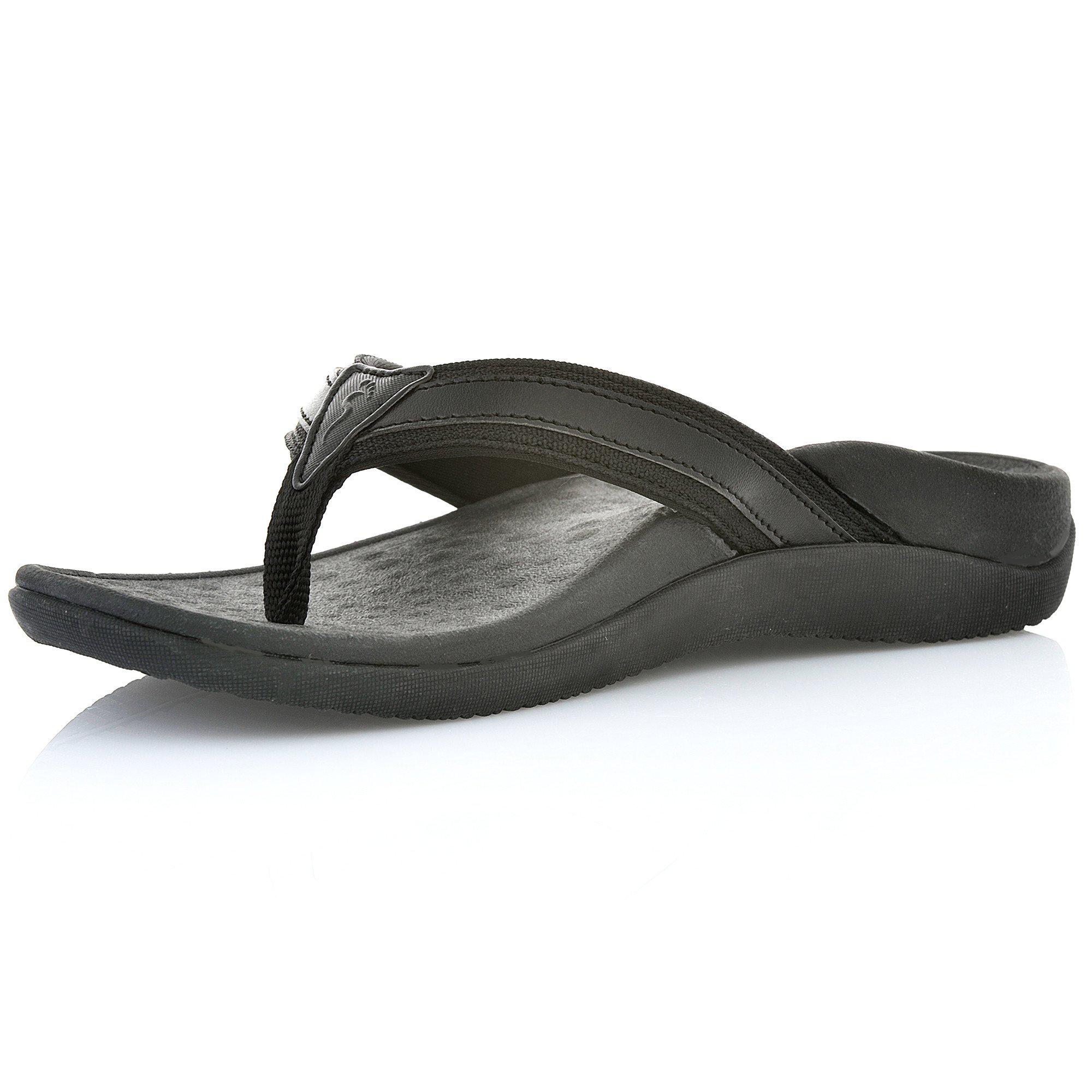  Arch Support Flip-Flops for Men and Women - black -Side1