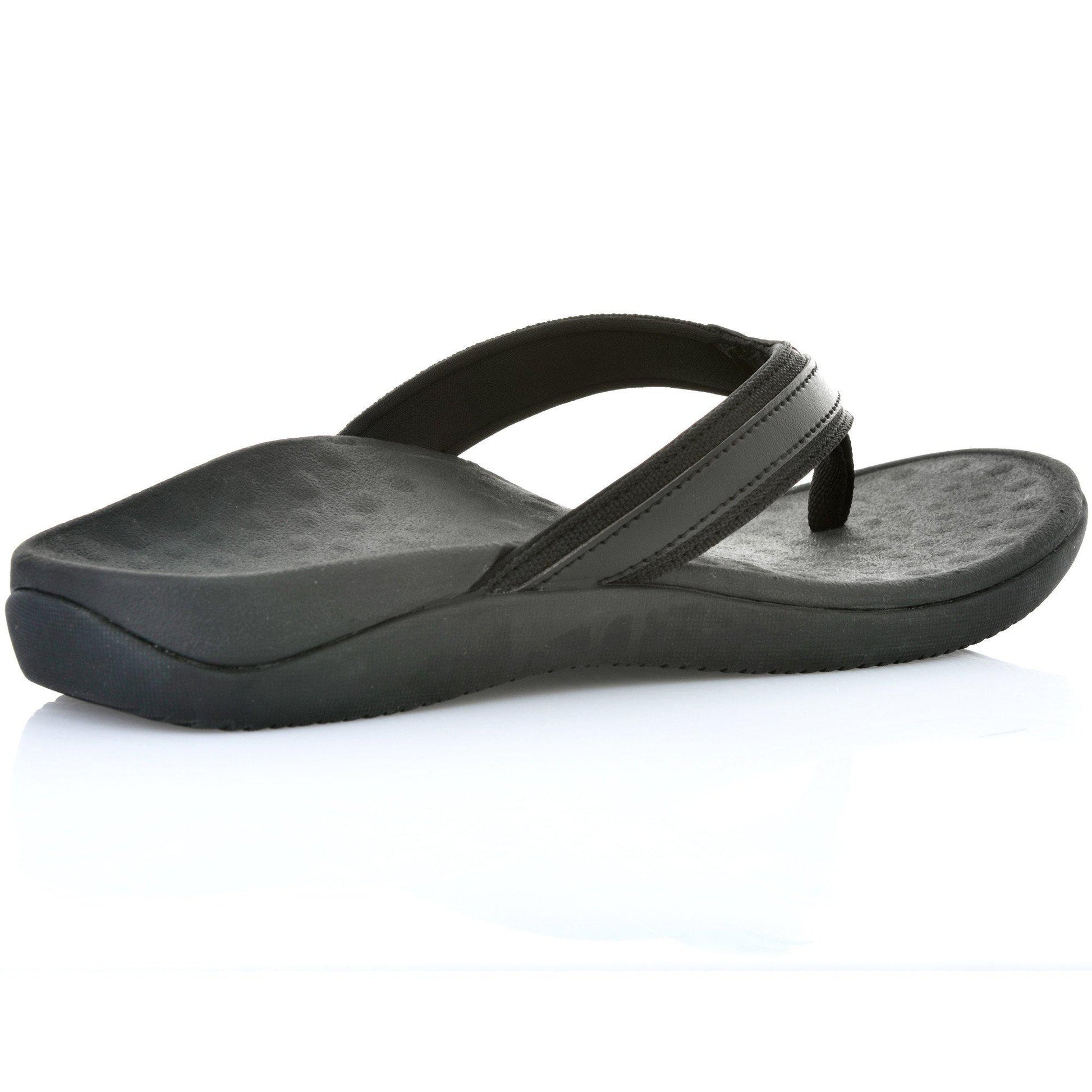  Arch Support Flip-Flops for Men and Women - black - diag out