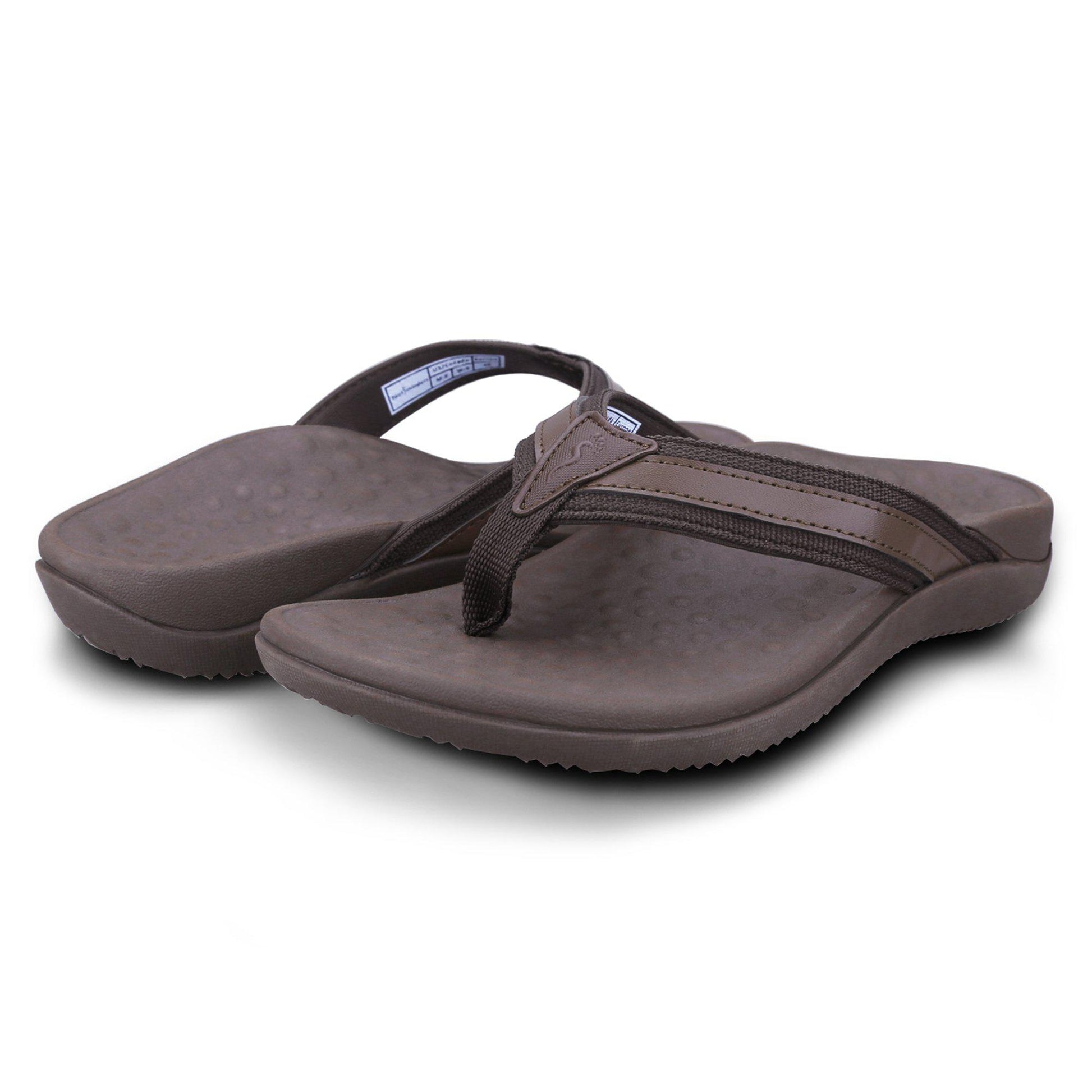 Cocoa Brown Orthotic Sandals  Arch Support Flip-Flops for Men and Women - brown diag2